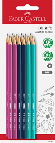 FABER-CASTELL 111185 - Bleistifte Set HB, 12 Stück im Blister, bruchsicher, für Kinder und Erwachsene