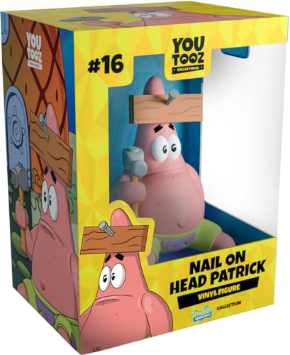 Youtooz Patrick-Figur mit Nagel auf Kopf