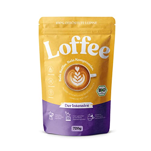 BIO Lupinenkaffee 720g | Loffee® 'Der Intensive' – Koffeinfreie Kaffee–Alternative aus Lupinen | Natürlich & Regional | gemahlen