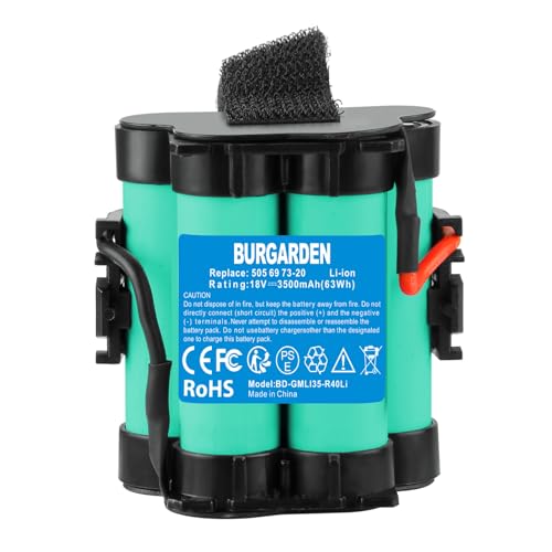 BURGARDEN 18V 3500mAh Li-ion Akku für Gardena Mähroboter R40Li R45Li R50Li R70Li R75Li R80Li Husqvarna Automower 105 305 308 McCulloch ROB R600 R800 R1000 Flymo Robotic Lawnmower 1200R