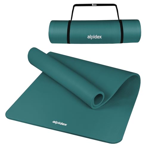 ALPIDEX Yogamatte Extra Dick 1,5cm Gymnastikmatte 3 Verschiedene Größen Rutschfest Phthalatfrei Fitness Matte Turnen Pilates Sport Physio HiiT Yoga Isomatte, Farbe:Petrol, Maße:190 x 100 x 1.5 cm
