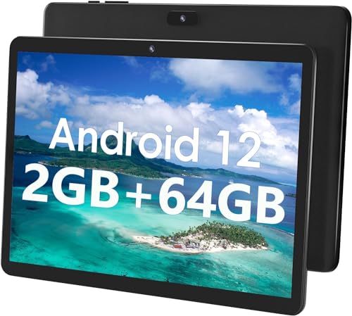 SGIN Tablet 10,1 Zoll Android 12, 2GB RAM 64GB ROM, 1200 x 800 FHD IPS, Octa-Core bis zu 1,6 GHz, 2MP + 5MP Telecamera, Akku 5000 mAh, 2,4G WiFi