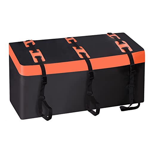 SUNORCHID Dachbox Auto Faltbar ,Heckbox für Anhängerkupplung 425Liter 600D PVC Car Cargo Bag Wasserdicht Reißfest Faltbare Gepäckbox Dachbox Taschen