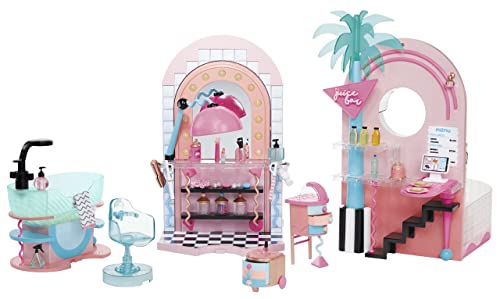 L.O.L. Surprise! Shine On Salon & Spa mit 65+ Überraschungen - Wasser- und Lichtfunktionen - Inkl. funktionierendem Wasserfall, beleuchtetem Spiegel und 360°-Spiel - Geschenk für Kinder ab 4 Jahren