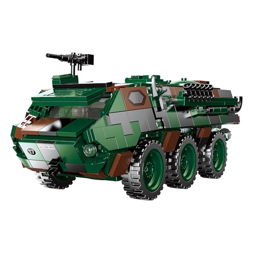BlueBrixx 06056 Marke Xingbao – Transportpanzer Fuchs, Bundeswehr aus Klemmbausteinen mit 736 Bauelementen. Kompatibel mit Anderen Klemmbausteinen. Lieferung in Originalverpackung.