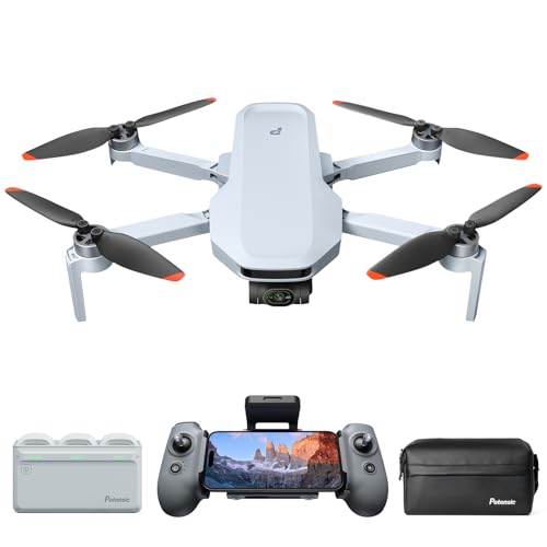 Potensic ATOM 2 GPS Drohne mit Kamera, 4K HDR-Video, 8K Foto, 10KM Übertragung,  249g, 3-Achsen-Gimbal, AI-Folgen/AI-Nacht/QuickShots/Vertikale Aufnahmen, 3 Akkus 96 Min. Flugzeit, C0, für Erwachsene