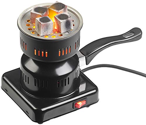 Duvence Kohleanzünder Grill: Elektrischer Kohle-Anzünder für Shisha, mit Tragegriff, 450 Watt (Elektrische Kohleanzünder Grill, Shisha Kohle elektrisch, Grillanzünder)