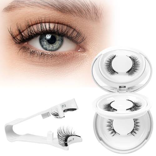 Higu clace Magnetische-Wimpern,Magnet-Wimpern Ohne Eyeliner,Magnetische-Wimpern-mit-Applikator,Wimpern-Magnetisch-Natürlicher-Look,Kein Kleber erforderlich Wimpern-Magnetic(SET-AN)