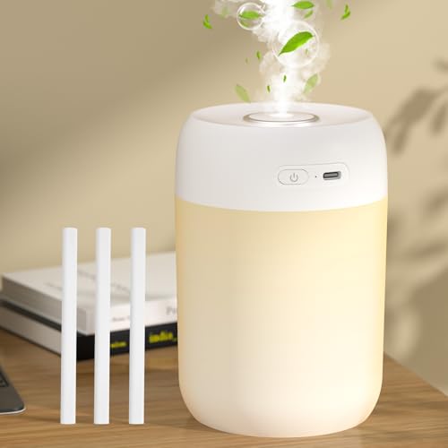 Luftbefeuchter für Schlafzimmer Pflanzen Growbox Bedroom Kinderzimmer,Klein Tisch Leise Air Humidifier,Tragbarer Ohne Kabel Mini Raumbefeuchter 650ML
