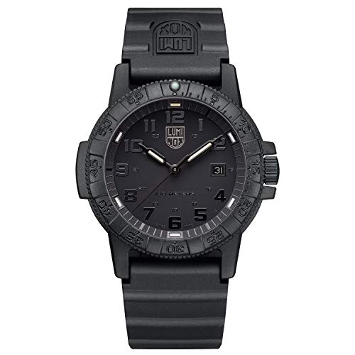 Luminox Leatherback SEA Turtle Giant Blackout XS.0321.BO.L Herrenuhr 44mm - Militäruhr in Schwarz mit Datumsanzeige 100m wasserdicht