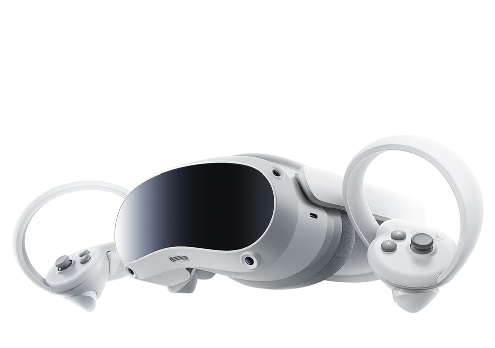 PICO 4 All-in-One VR Headset, Weiß und Grau, 128GB