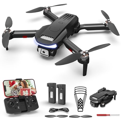 Wipkviey B15 Drohne mit Kamera 4k, FPV Faltbare Drohnen mit Brushless Motor, RC-Quadcopter für Anfänger Erwachsene, Wegpunktflug, 3D-Flip, 2 Akku, 36 Min. Flug, unter 249g, Geschenk für Xmas