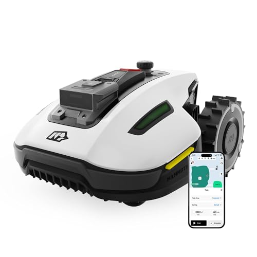 MAMMOTION YUKA Mini 500 Mähroboter ohne Begrenzungskabel, NetRTK+Vision, Keine RTK-Antenne erforderlich, Auto-Kartierung, Empf. 500m², mit 4G-Modul, 50% Steigung