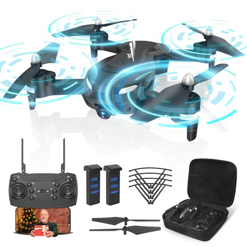 Wipkviey T26 Drohne mit Kamera 1080P, RC Faltbare FPV Quadcopter mit 2 Batterien, 26-30 Min. Flug, 3D Flip, Schwerkraftsensor, Headless Mode, Ein-Tasten-Start/Landung