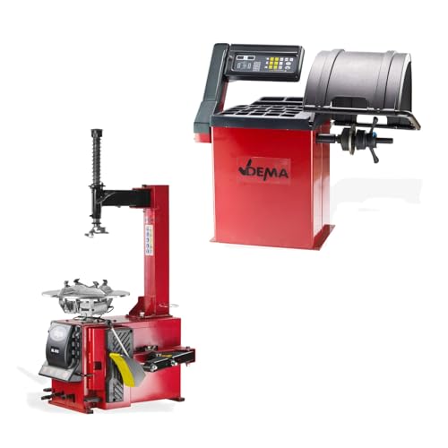 Profi Reifenmontiermaschine Reifenmontiergerät + Reifenwuchtmaschine im Set