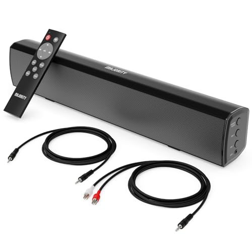 MAJORITY Bowfell Soundbar für TV & PC | 50W Mini Soundbar mit Bluetooth 5.0 | 2.0 Stereo Lautsprecher | USB-Wiedergabe, AUX & Optischer Eingang | inklusive Fernbedienung (Schwarz)