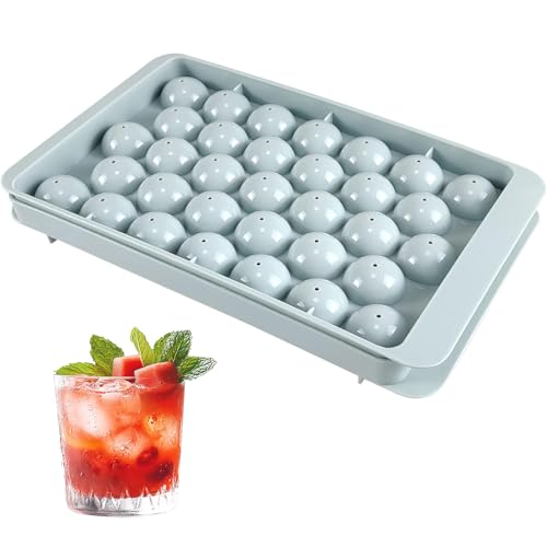 Eiswürfelbehälter,Kugel Eiswürfelformen mit Deckel,Kugelförmige Eiswürfelform,Kugel Eiswürfelbehälter für Getränke,Whisky & Wein,wiederverwendbar & leicht zu entnehmen