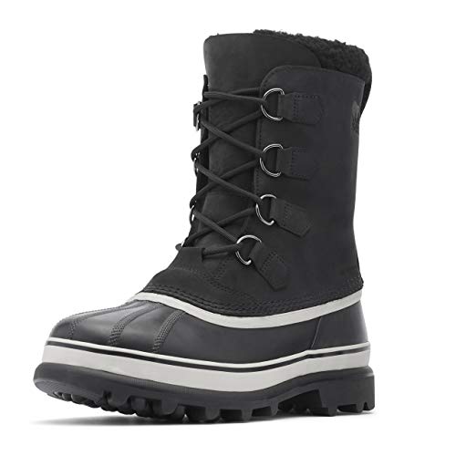 Sorel Caribou wasserdichte Schneestiefel für Herren, Schwarz (Black x Dark Stone), 42 EU