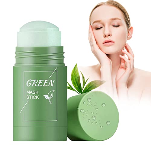 Susicit Grüner Tee Maske,Green Mask Stick, Grüner Tee Purifying Clay Stick Mask, Befeuchtet und kontrolliert das Öl, Akne-Clearing, Mitesserentferner