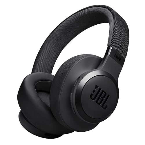 JBL Live 770 NC – Bluetooth Over-Ear-Kopfhörer mit adaptivem Noise-Cancelling – Kabellose Ohrhörer mit JBL Signature Sound und Sprachassistent – Langer Musikgenuss für bis zu 65 Stunden – In Schwarz