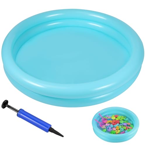 Aufblasbare Pool, Planschbecken für Kinder, kinderpool Aufblasbar, Aufblasbares Planschbecken, Schwimmbecken, 60cm Durchmesser, Swimmingpool Kinder für Outdoor Garten Hinterhof