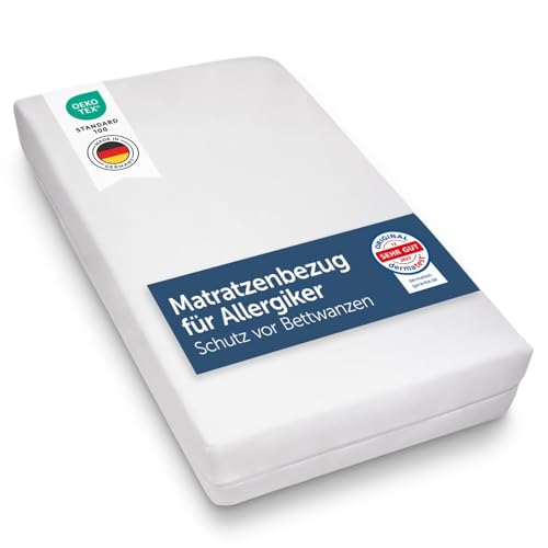 Blumtal® Allergiker Matratzenbezug 140x200 cm für Matratzen bis 20 cm - Oeko-TExzertifizierter Anti-Milbenmilbenbezug Matratze 140x200 cm - Encasing mit Reißverschluss 140x200/Milbenbezug - 1er Set