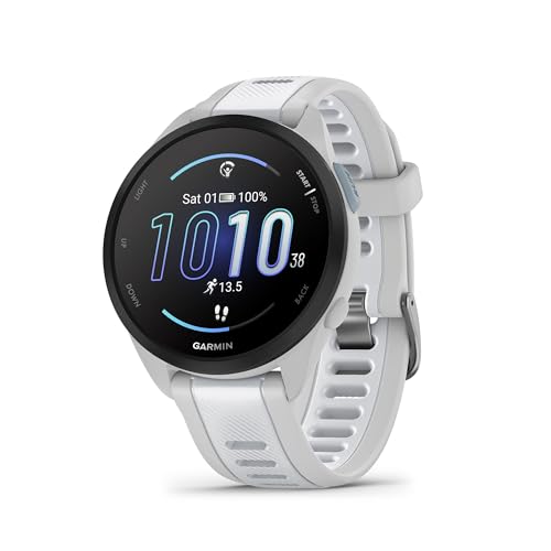 GARMIN Forerunner 165, leichte GPS Smartwatch zum Laufen, mit AMOLED Touchscreen, Trainingsempfehlungen, Gesundheitsdaten, smarten Funktionen