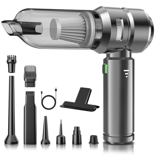 NVKHG Handstaubsauger, 22000Pa Handstaubsauger Akku, 3-Gang 8000 U/min Elektrische mit Bürstenloser Motor, Mini Staubsauger, Auto Kabellos Staubsauger für Büro Genutzt, Haus, Küche, Tierhaare