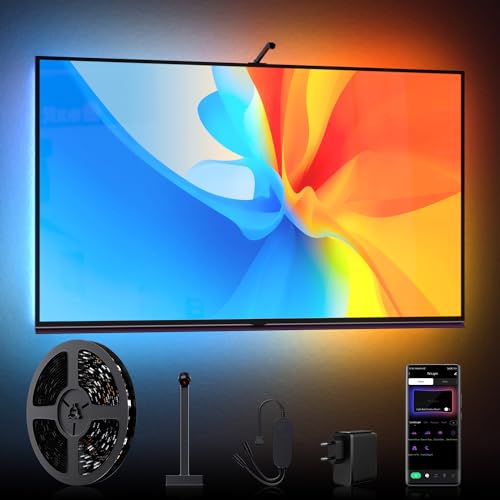 Lumtang TV 3M LED Hintergrundbeleuchtung, Hintergrundbeleuchtung Color Picking Device für 40-55 Zoll TV und PC, Bluetooth App-Steuerung