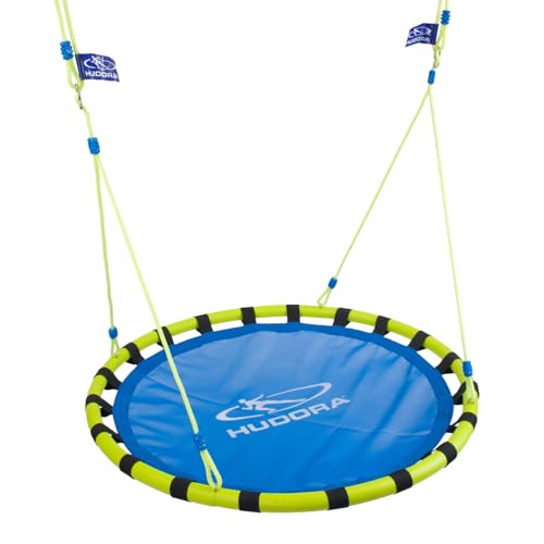 HUDORA Nestschaukel Alu 120 - Hochwertige Indoor & Outdoor Korbschaukel - Hängeschaukel mit 120 cm Durchmesser - Höhenverstellbare Netzschaukel für Kinder & Erwachsene bis zu 120kg