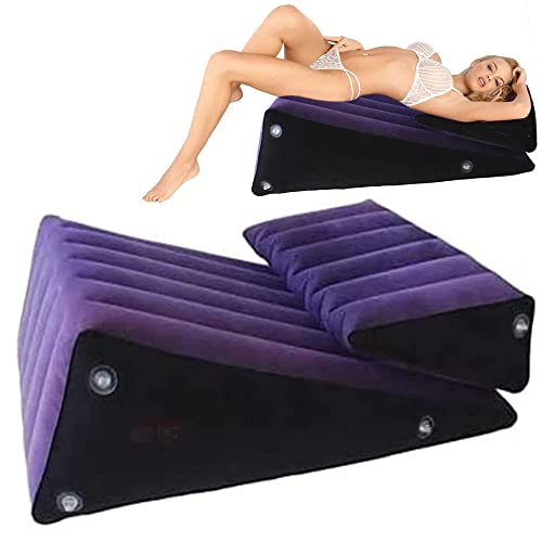 Sexkissen-Set, 2 Stück, Sexhilfe-Rampe, aufblasbar, magisches Sofa, Kombination, Dreieckskissen, stützende Keilhaltung, vielseitiges Kissen, Spielzeug, Körperstützkissen für Paare