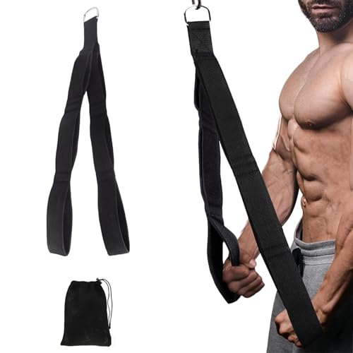 Trizepsseil Kabelzug Fitness, Kabelzug Fitnessgeräte Mit Tragetasche, trizeps trainingsgerät verwendet für latzug Und Erhöhen Sie die Kraft des Oberkörpers, Geeignet trizeps Krafttraining (Black)