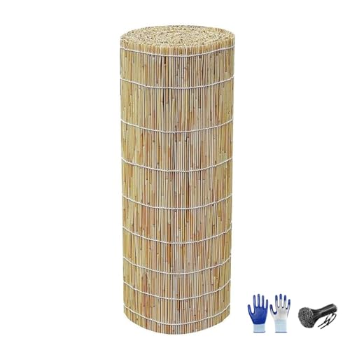 Bambus-Zaun Schilfrohrmatte 50cm 55cm 60cm 65cm 70cm 75cm Bambus Matten Outdoor Sichtschutzzaun Natürliches Material Sonnenschutz Gartensichtschutz Balkonsichtschutz Zaun