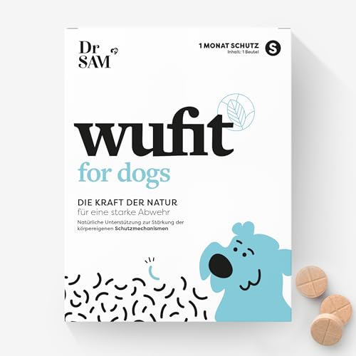 Dr. SAM Wurm-Kraut Tabletten für Hunde auf Pflanzenbasis - Wurmkur sekundierend als Unterstützung der natürlichen Magen-Darm-Funktion nach einem Wurmbefall - Monatspackung - Hunde bis 20kg