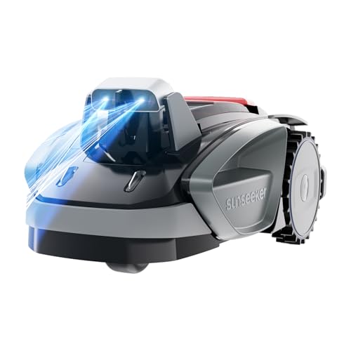 Sunseeker V3 Mähroboter ohne Begrenzungskabel 600 m², Vision AI Doppel-Auge, 42% Steigung, App-Steuerung, Rasenmäher mit EIN-klick-Mähen
