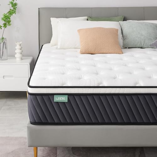 SZsuilong Matratze 140x200, Höhe 30cm Taschenfederkernmatratze 7-Zonen Härtegrad H3 H4 mit Memory Foam Komfort Federkernmatratze Ergonomischer, 100 Nächte Probeschlafen