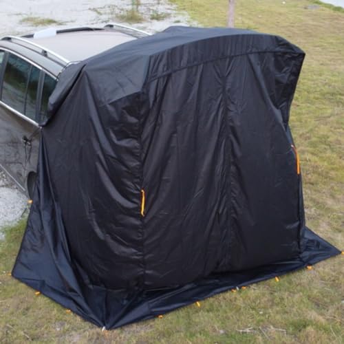 Heckklappen Zelt SUV Van für Privatsphäre, wasserabweisend, schwarz, tragbar, für Fahrrad, Toilette, Dusche, Schlafen, Strand, Schwimmen, L: H: 4,9 m: 7,5 m, 6 Stück