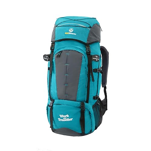 outdoorer Reiserucksack für Frauen - Work and Traveller 65+10 mit Frontzugriff, ergonomisch, anpassbar an jeden Rücken, idealer Frontlader Rucksack für Work and Travel Aufenthalte und Backpacking