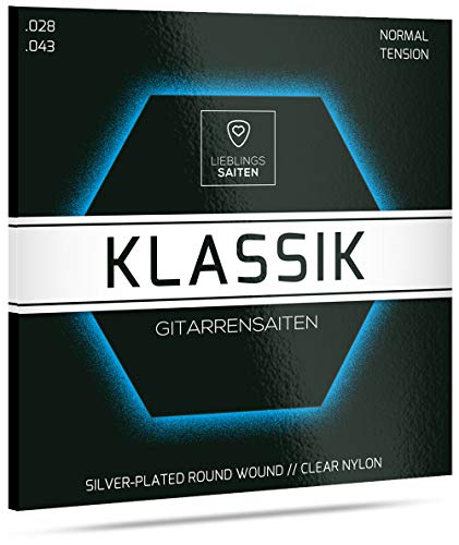 Gitarrensaiten Konzertgitarre - Premium Nylon-Saiten für Klassische-, Konzert-& Akustik-Gitarre - 6 Saiten Set