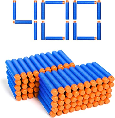 400 Pfeile Dart Bullets für Nerf N Strike 2.0 Blaster, Ersatzpfeile Munition Foam Darts kompatibel mit Nerf Hasbro Fortnite