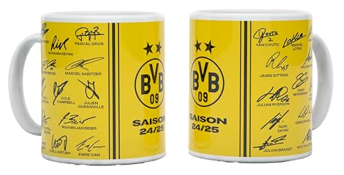 Borussia Dortmund Tasse - Unterschriften 2024/25 - Unterschriftentasse BVB 09