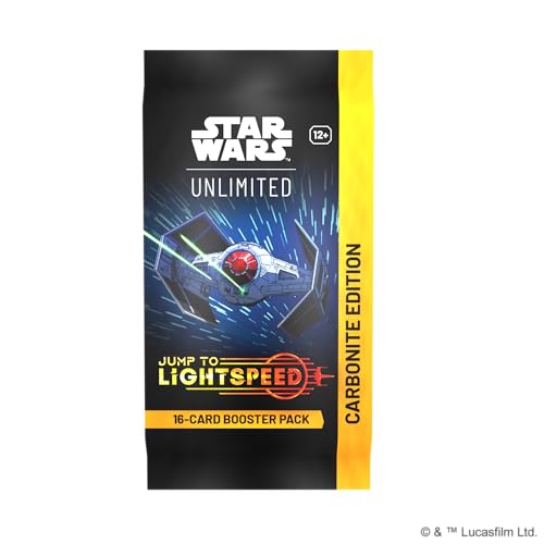 Fantasy Flight Games - Star Wars: Unlimited TCG Jump to Lightspeed Carbonite Edition Booster Pack - schnelles Trading Card Game für Kinder und Erwachsene, Alter 12+, 2+ Spieler, 20 Minuten, Englisch