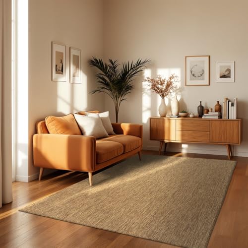 TT Home Teppich Für Outdoor Küchenteppich Balkon Terrasse Unifarbenes Design Modern, Farbe: Coffee, Größe:300x400 cm