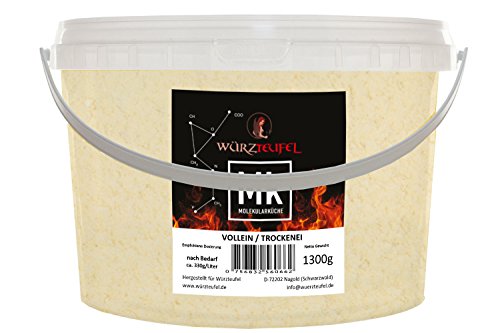 Vollei - Protein, Volleipulver, Trockenei. Sprühgetrocknet. Mit Eiern aus Bodenhaltung. PE - Eimer 1300g. (1,3KG)