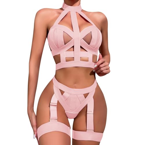 Dessous Damen Sexy Reizwäsche Sexy Unterwäsche Damen Sexy One Piece Damen Negligee Reizwäsche Nachtkleid Frauen Desus Nachtwäsche Kleid Dessous Unterwäsche für Damen mit Panties Unterwesche für Frau