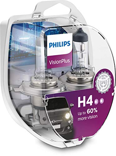 Philips 12342VPS2 VisionPlus +60% H4 Scheinwerferlampe 12342VPS2, 2er Kit