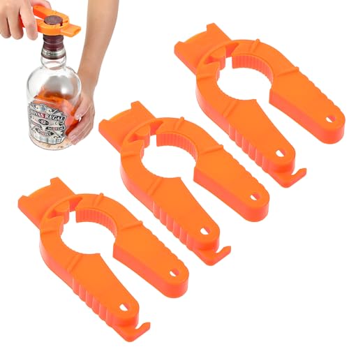3 Stück Flaschenöffner Multifunktionaler mit Silikongriffpolste 3-in-1flaschenöffner für Senioren Deckelöffner Schraubdeckelöffner Passend für Altere Menschen mit Schwachen Handflaschenöffnern