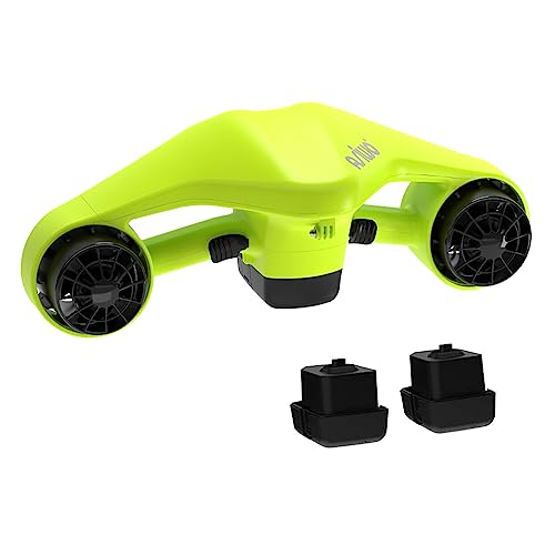 Asiwo Unterwasserscooter Tauchscooter mit 2 Batterien Action Kamera Halterung, Seascooter mit Doppelmotor für Tauchen Schwimmen Schnorcheln Abenteuer und Fischen jagen (2 Batterien Grün)