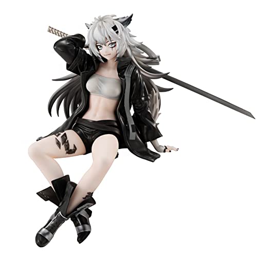 Xinchangda Arknights Figur, Lappland Noodle Stopper Anime Statuen Lappland Figuren Sitzende Model Skulpturen Desktop Dekoration Display