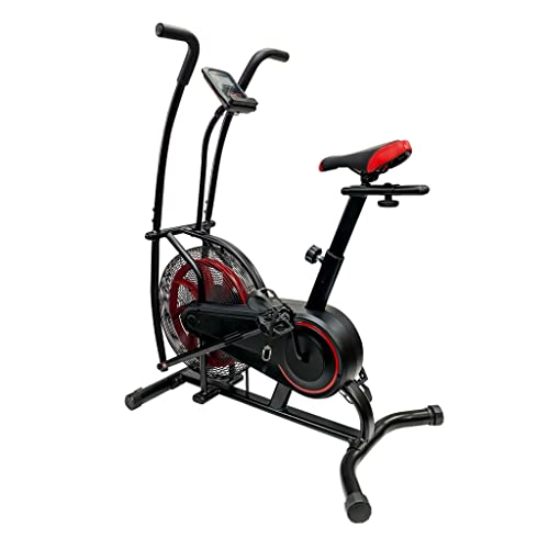 Ultrasport Unisex – Erwachsene Air Bike Fahrrad, Schwarz/Silber/Rot, 105x60x127 cm